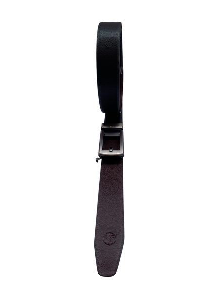 Black & Rust Reversible Italian Leather Formal Belt