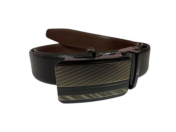 Black & Rust Reversible Italian Leather Formal Belt