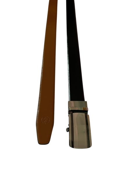 Black & Tan Reversible Italian Leather Formal Belt