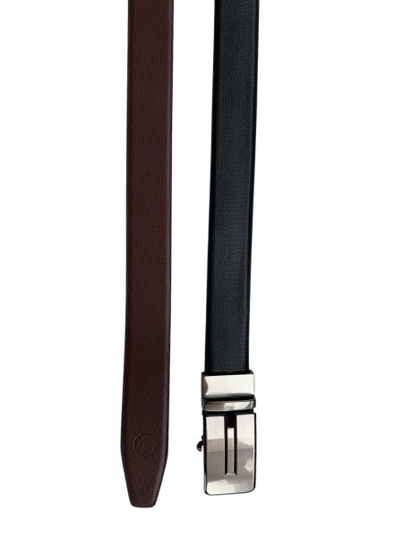 Black & Brown Reversible Italian Leather Formal Belt