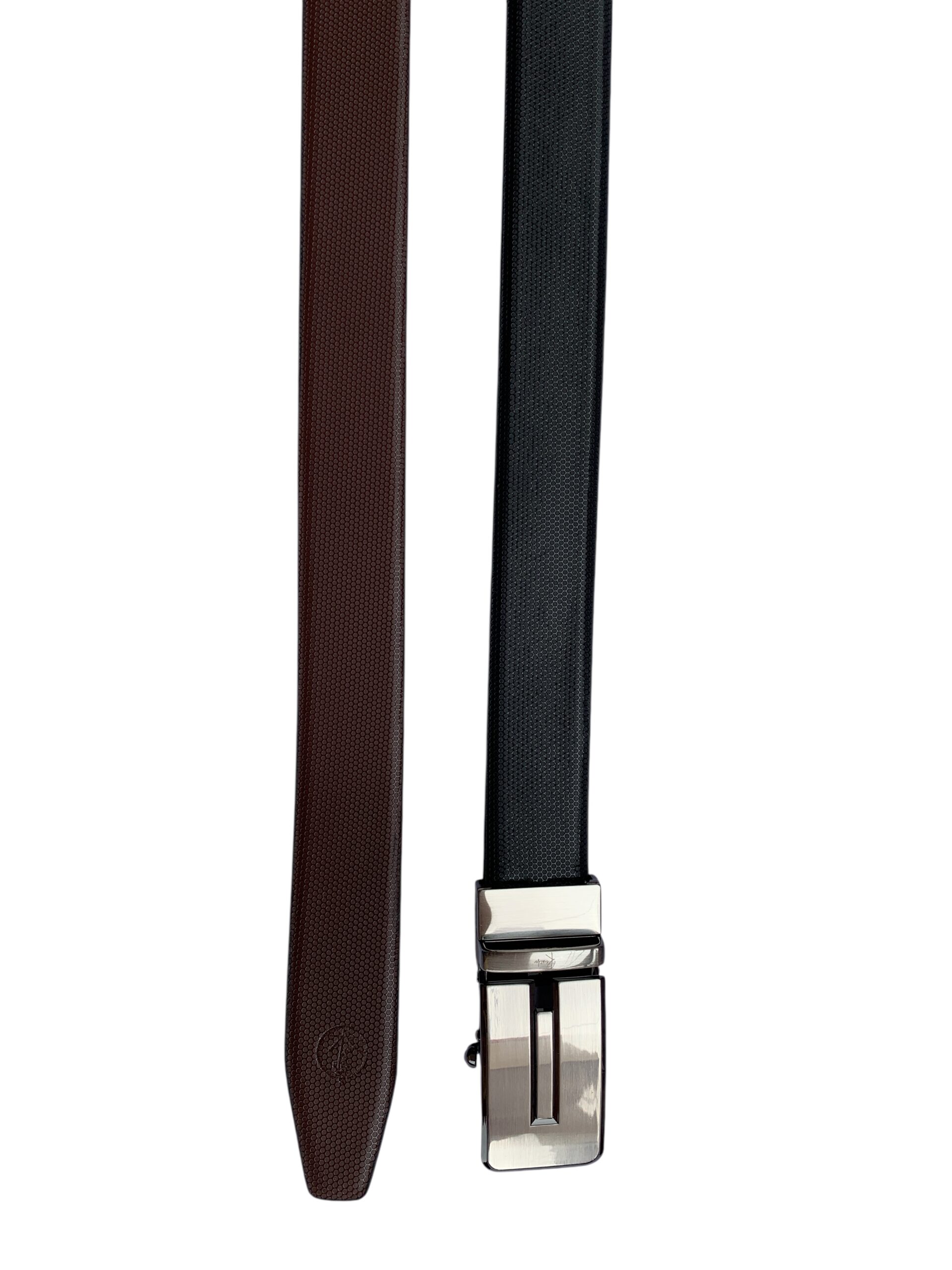 Black & Brown Reversible Italian Leather Formal Belt