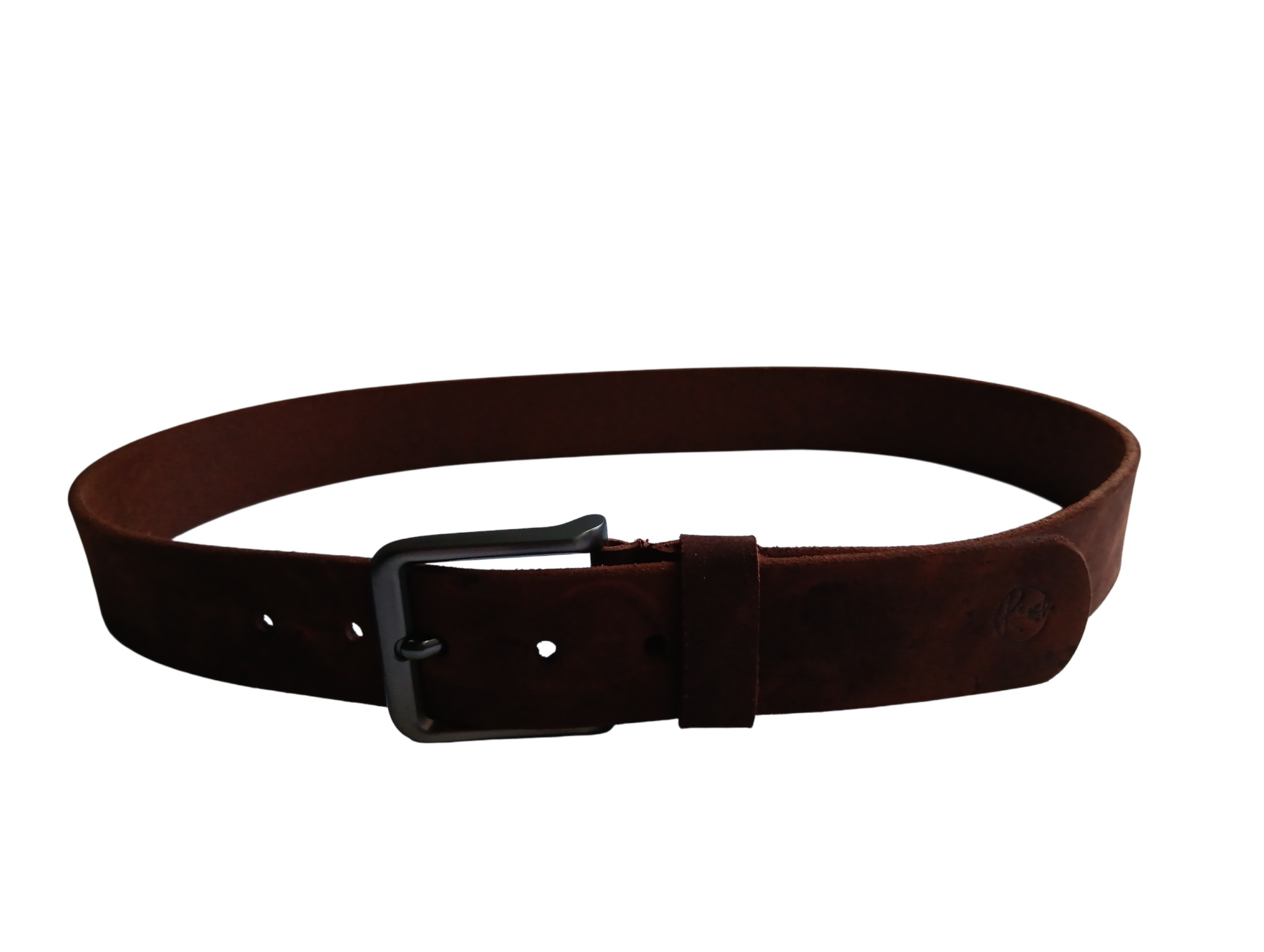 Tan / Dark Brown Leather Casual Belt - Image 2