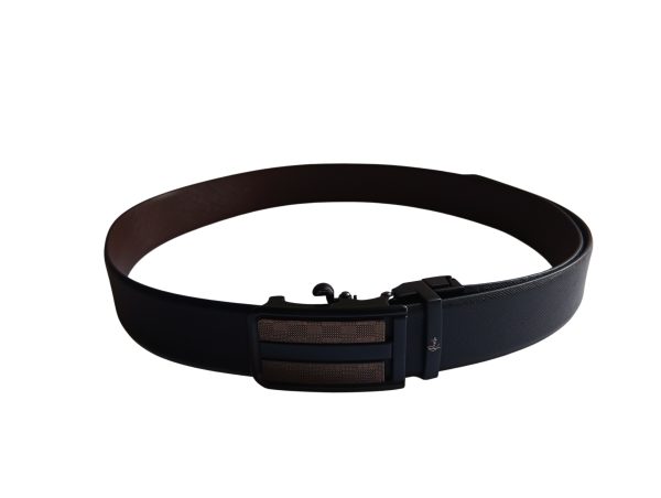 Black & Rust Reversible Italian Leather Formal Belt