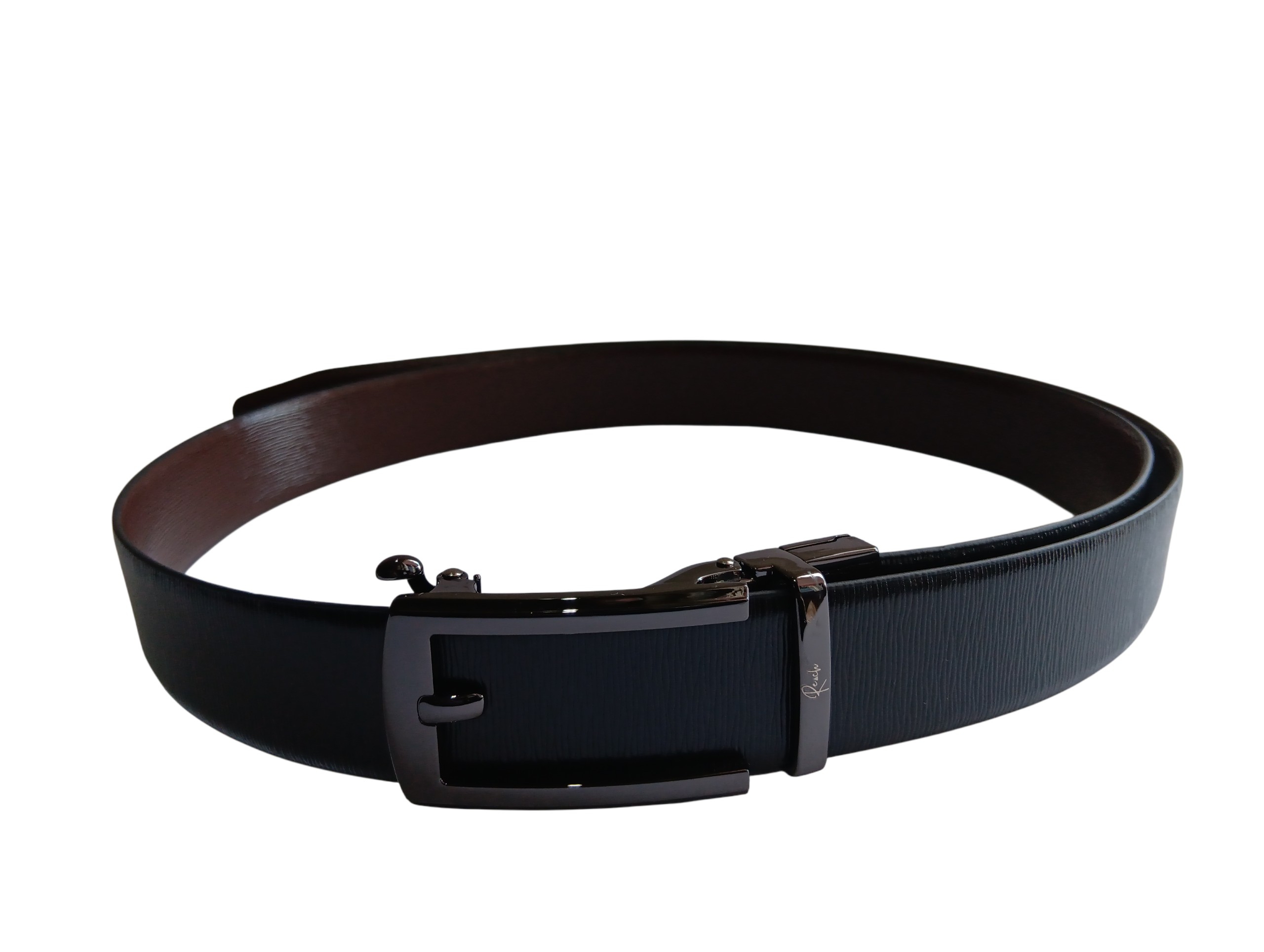 Black & Brown Reversible Italian Leather Formal Belt - Image 2