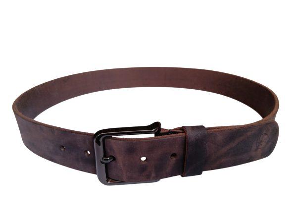 Dark Brown Full Grain Leather Casual Belt
