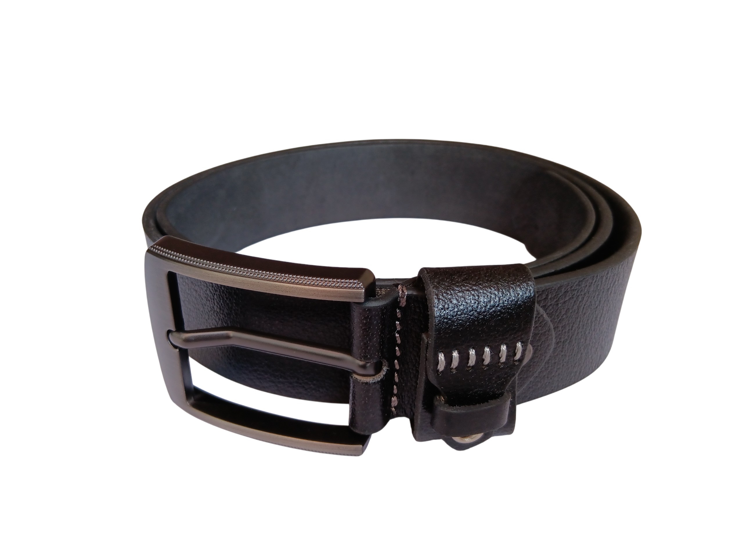 Black Leather Casual Belt