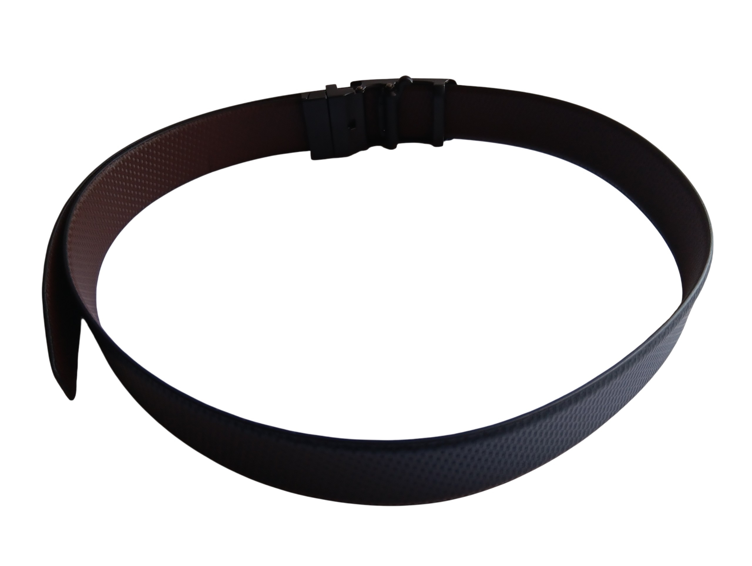 Black & Rust Reversible Italian Leather Formal Belt