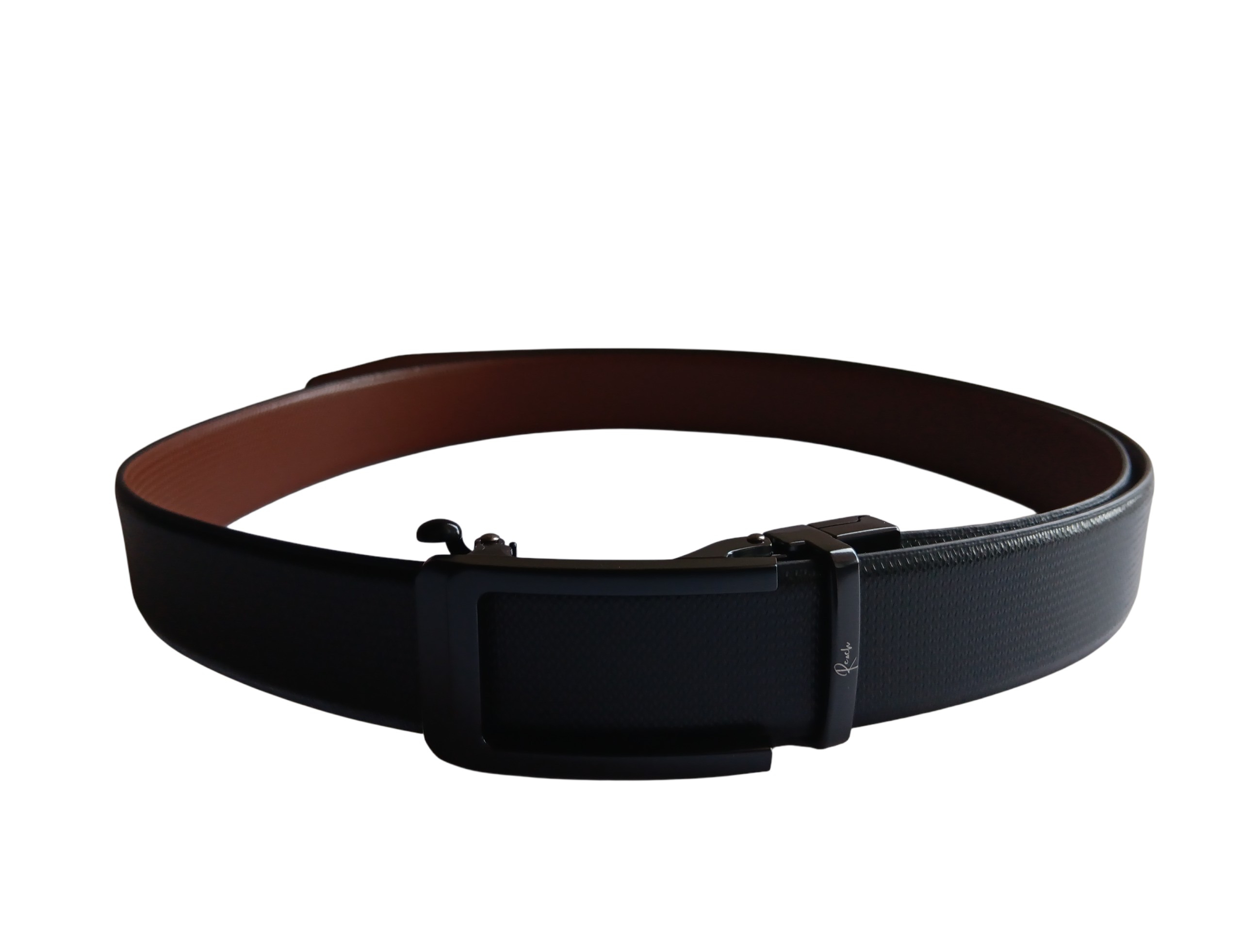 Black & Brown Reversible Italian Leather Formal Belt - Image 2
