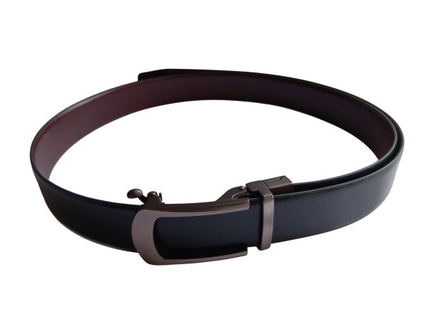 Black & Maroon Reversible Italian Leather Formal Belt