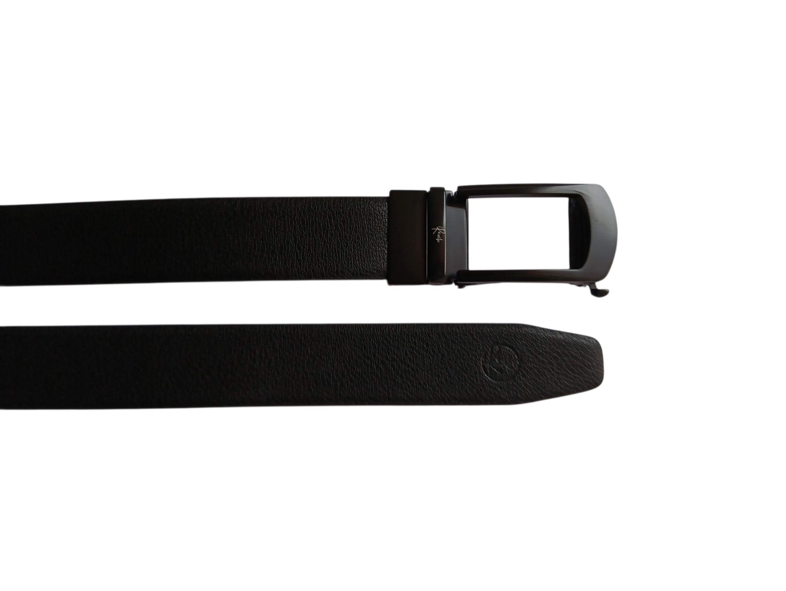 Black & Rust Reversible Italian Leather Formal Belt