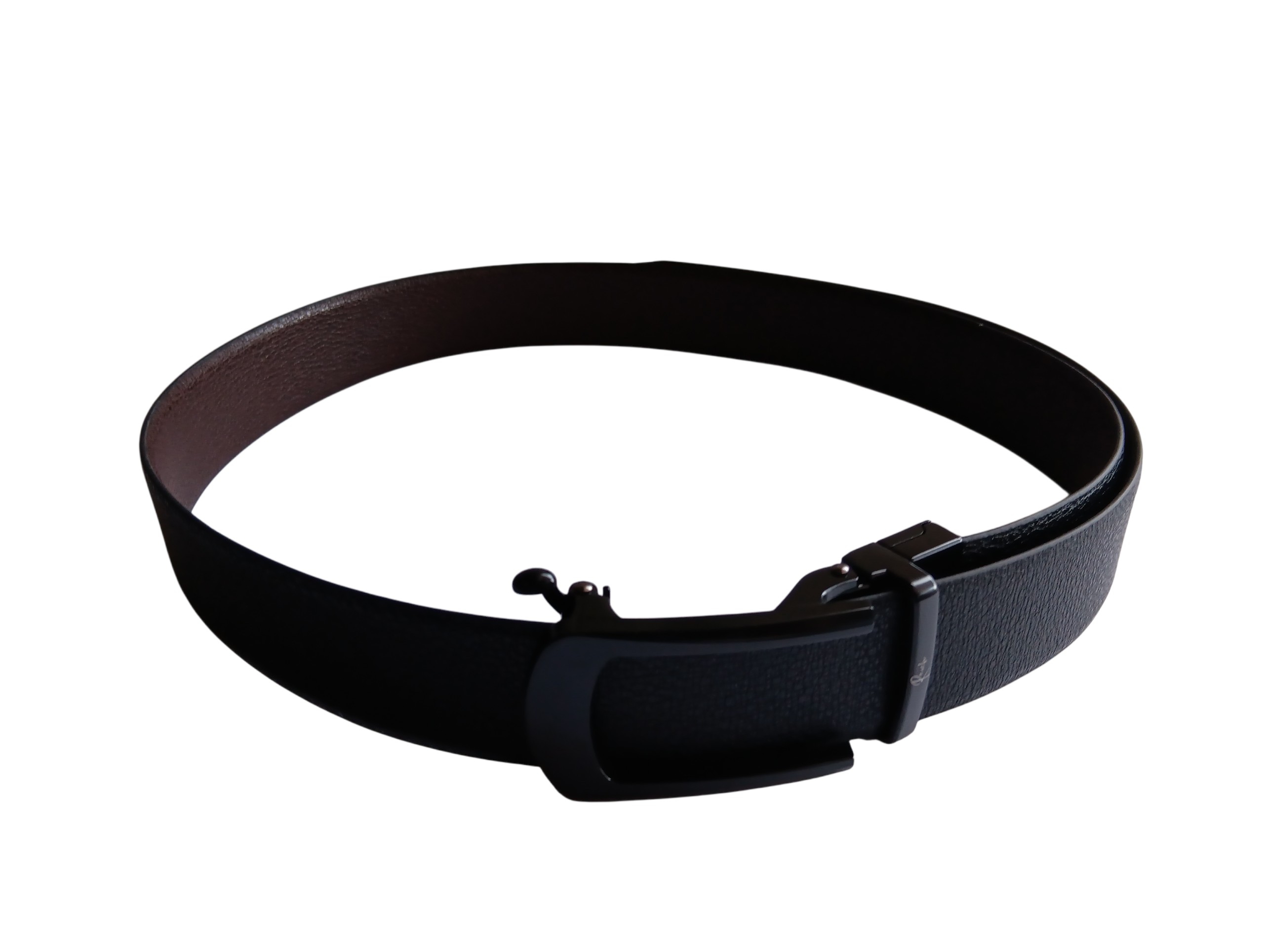 Black & Rust Reversible Italian Leather Formal Belt - Image 2