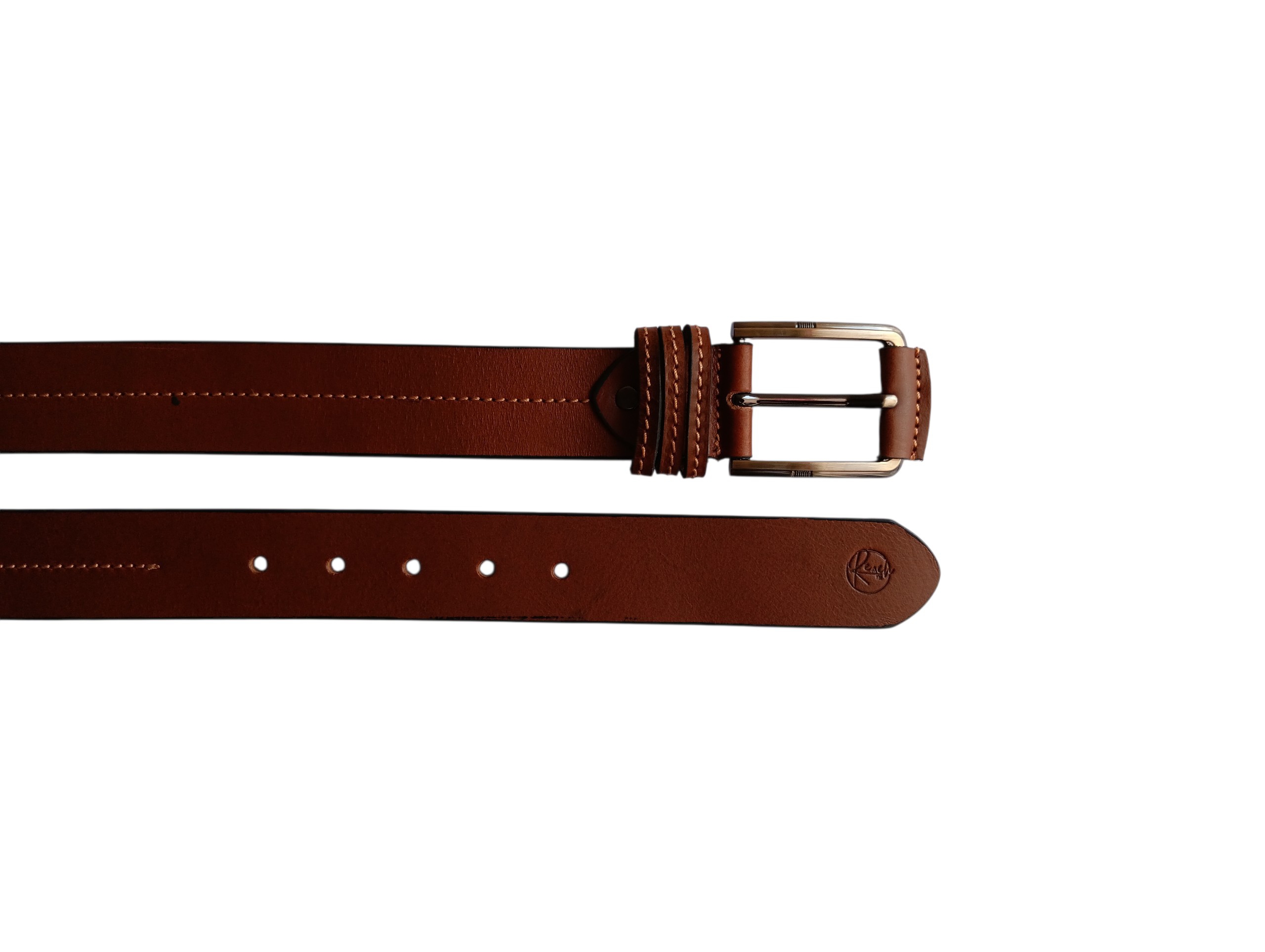 Tan Leather Casual Belt - Image 2