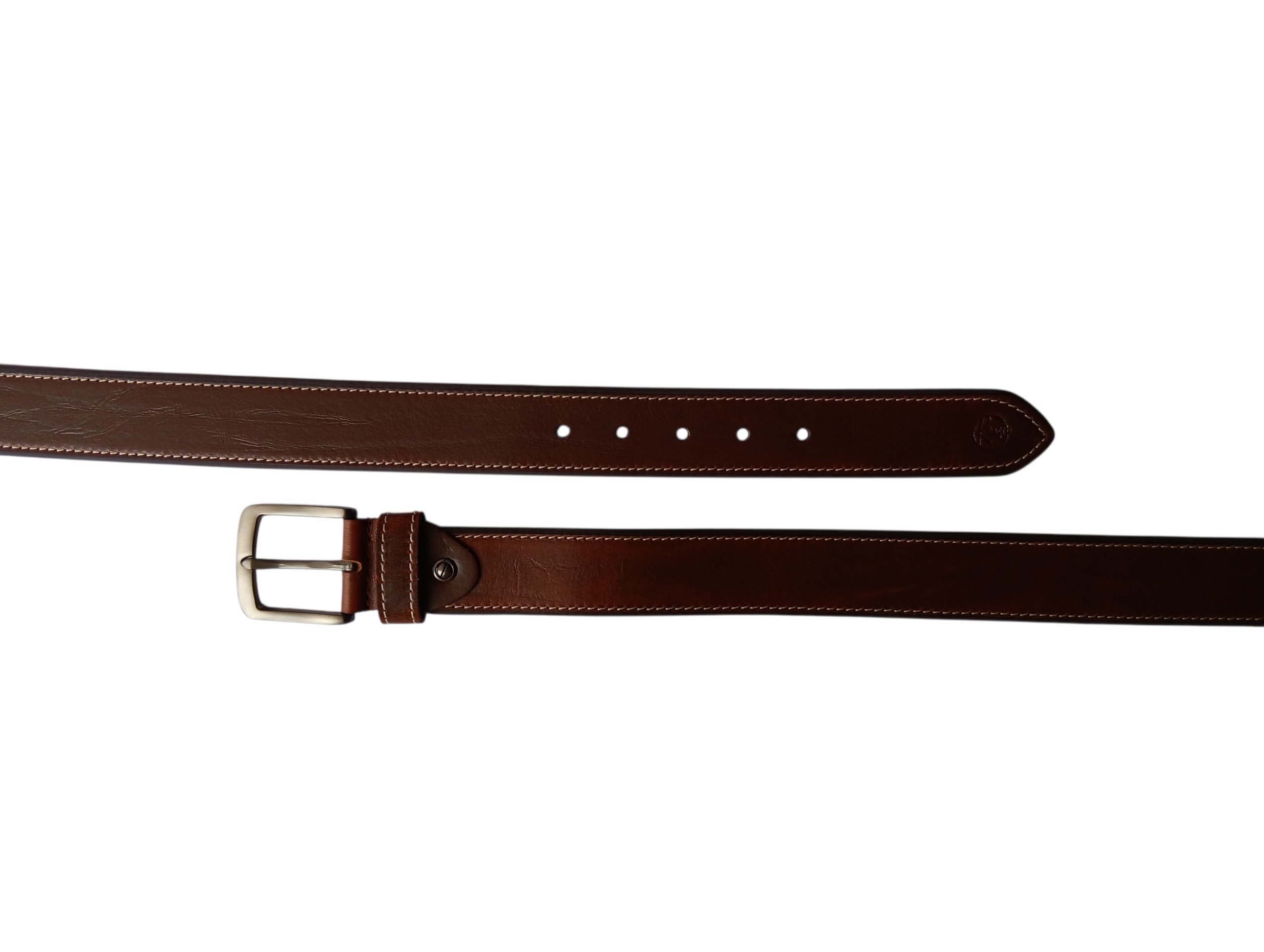 Tan Leather Casual Belt - Image 2