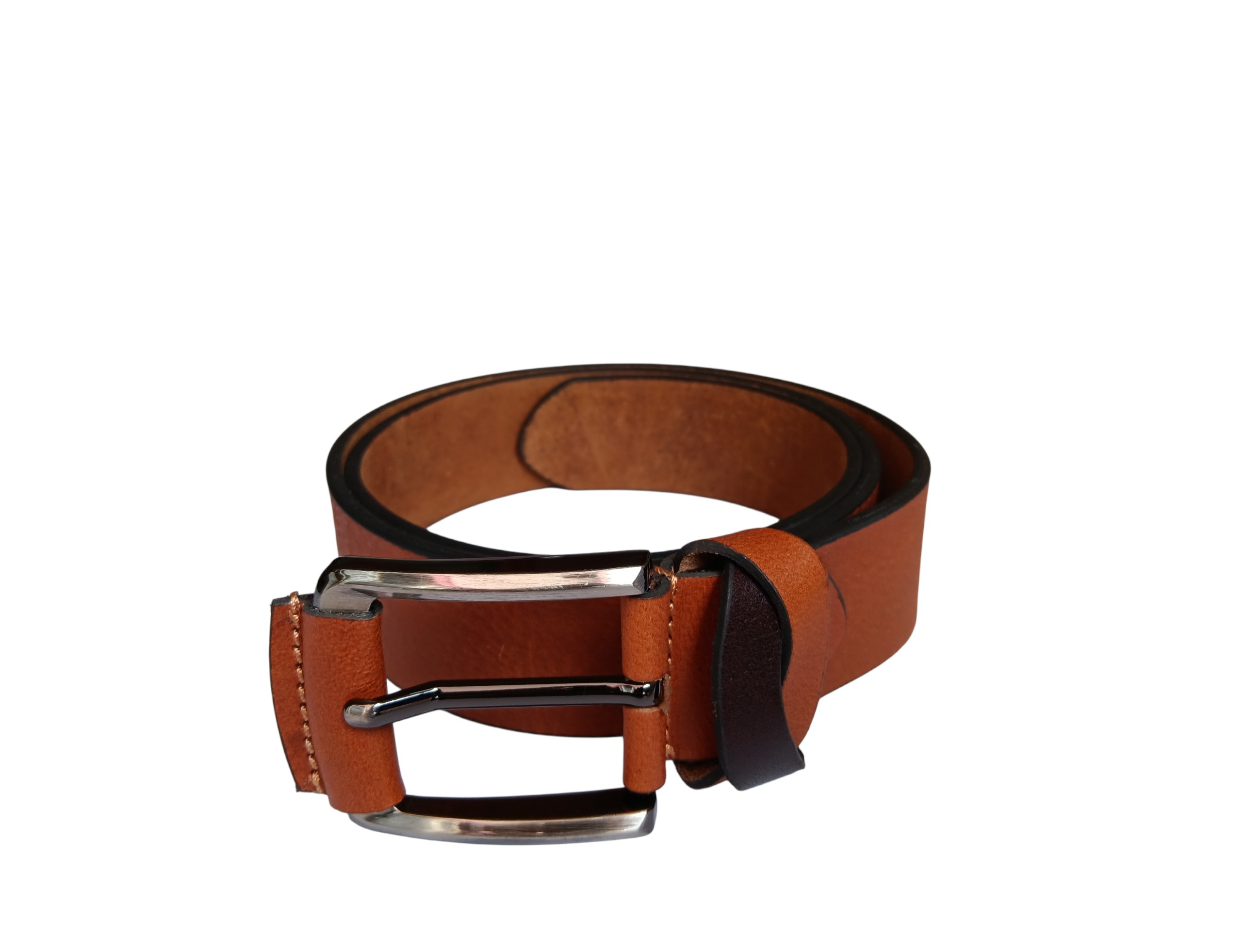 Tan Leather Casual Belt - Image 3