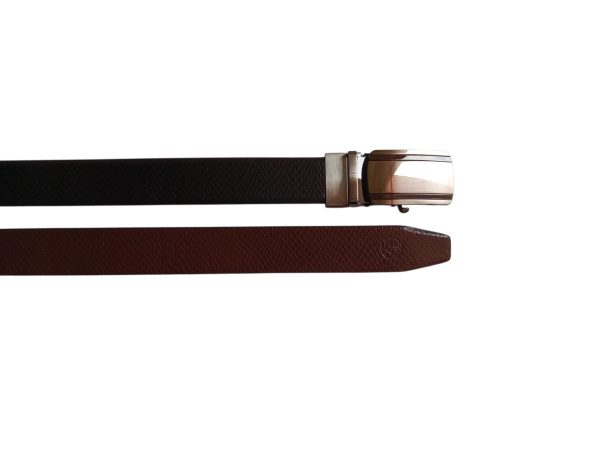 Black & Rust Reversible Italian Leather Formal Belt