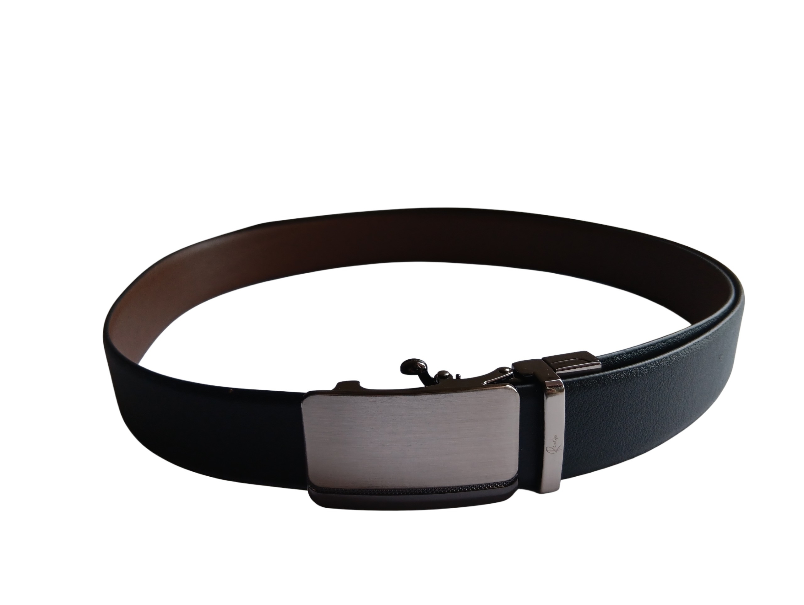 Black & Brown Reversible Italian Leather Formal Belt - Image 5