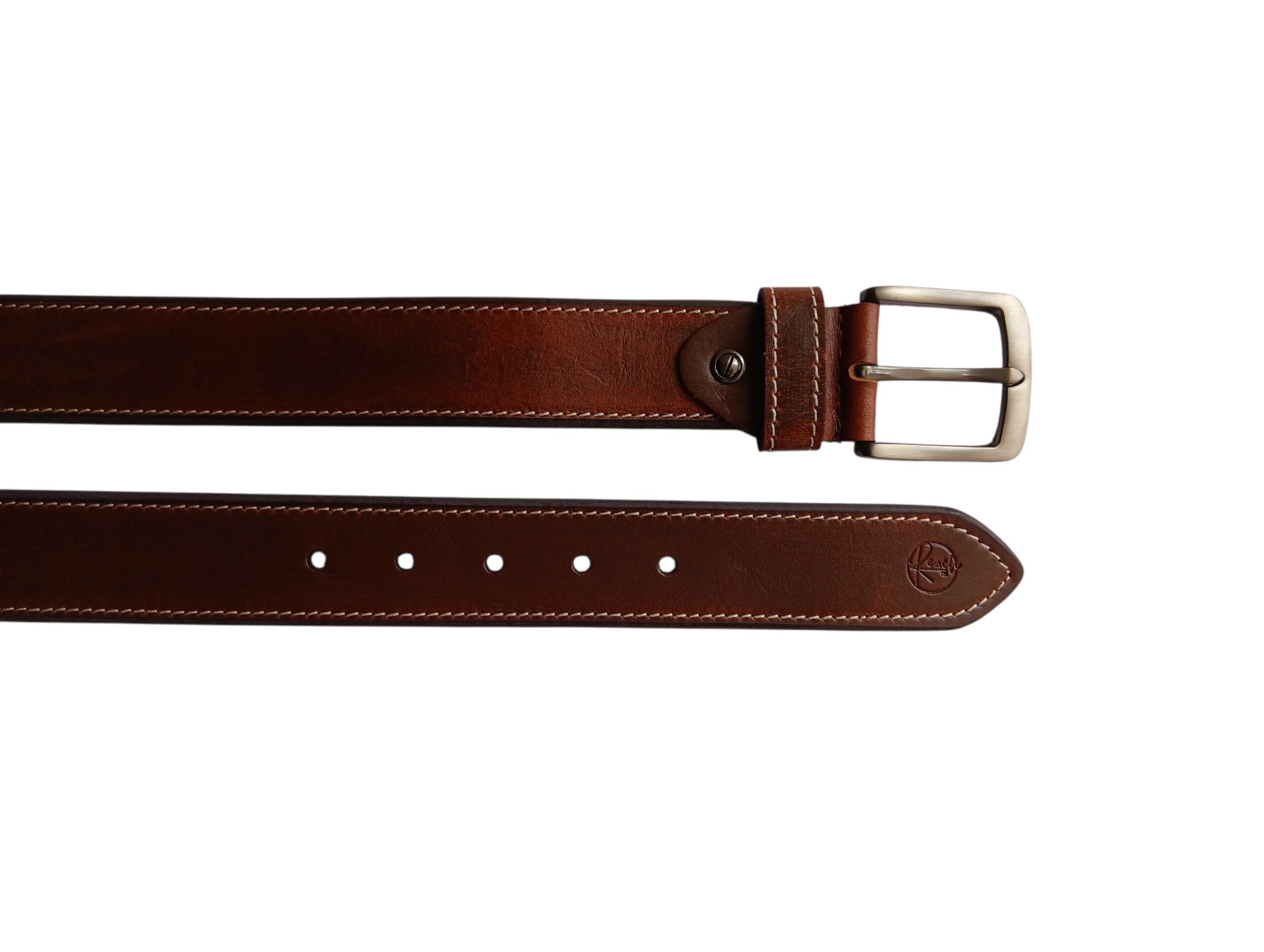 Tan Leather Casual Belt - Image 3