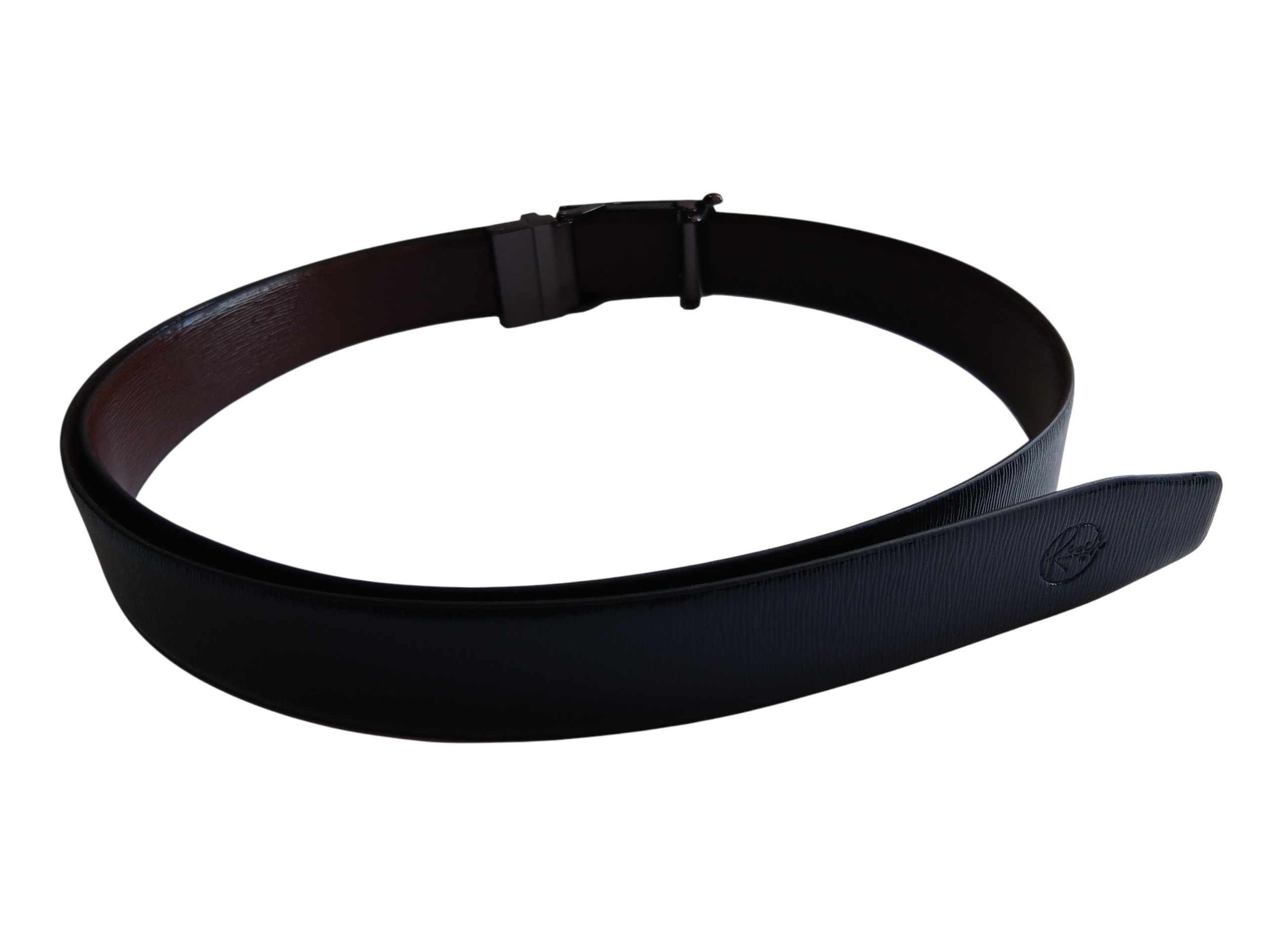 Black & Brown Reversible Italian Leather Formal Belt - Image 4