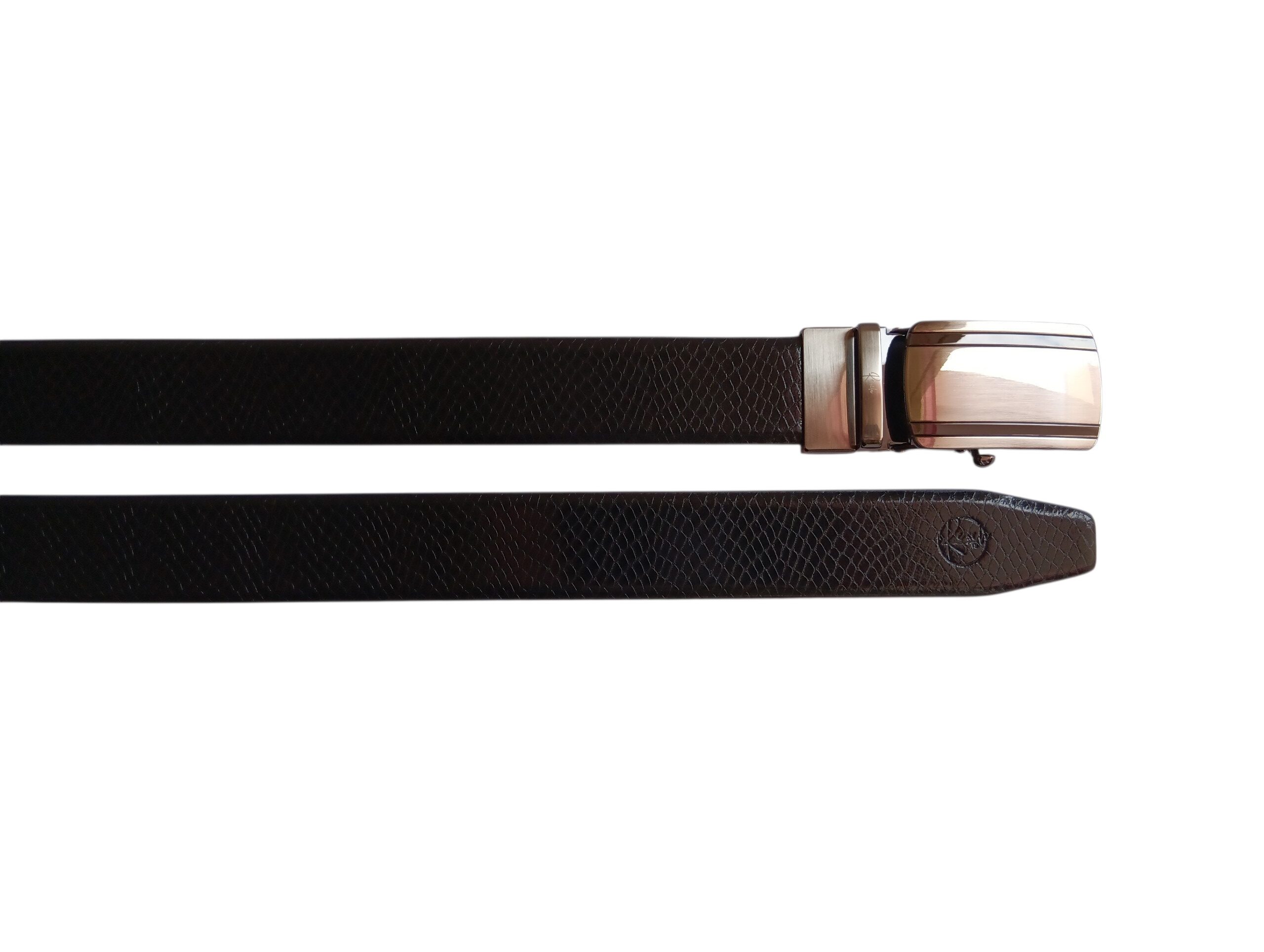 Black & Rust Reversible Italian Leather Formal Belt - Image 5