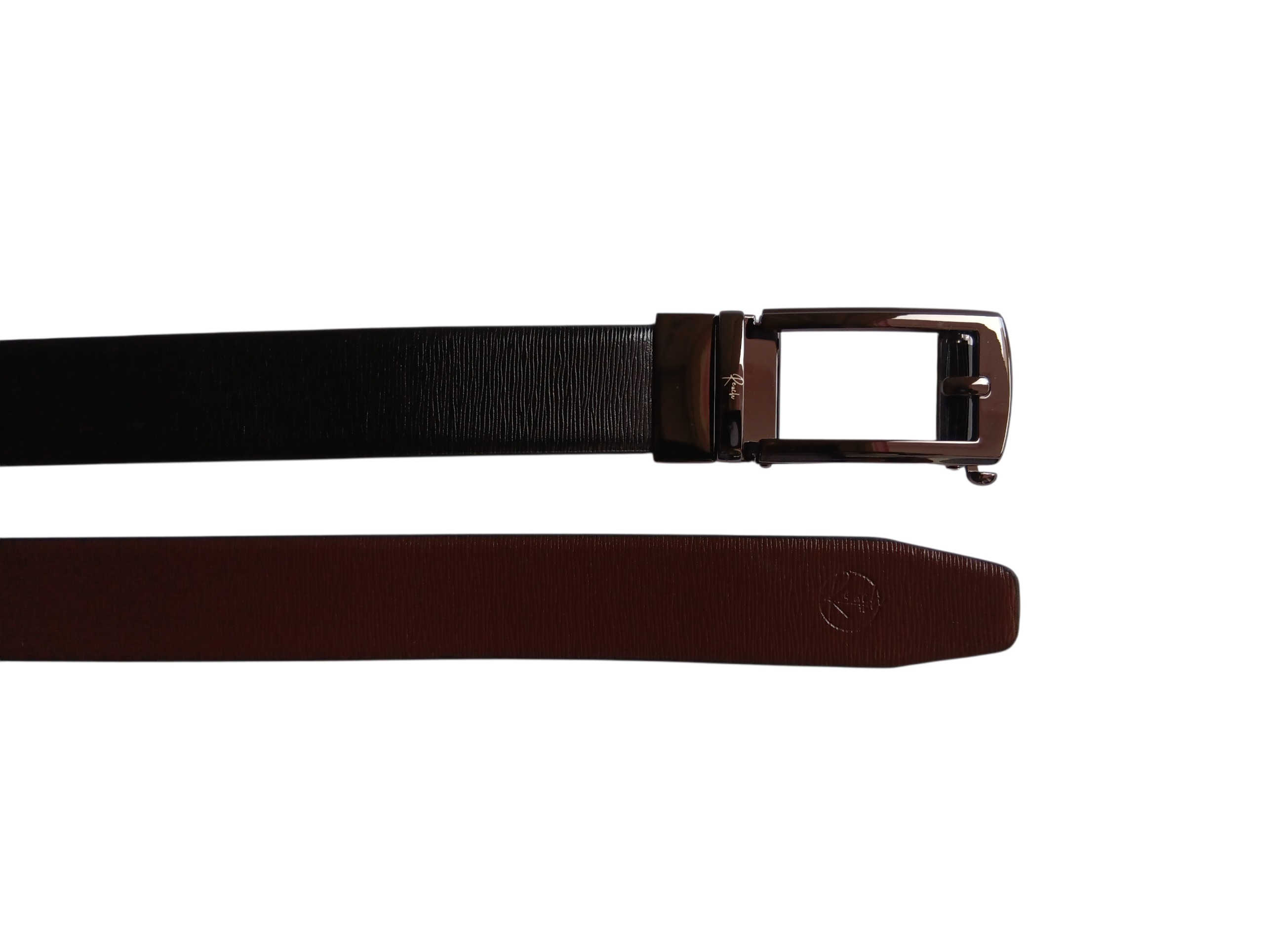 Black & Brown Reversible Italian Leather Formal Belt - Image 5