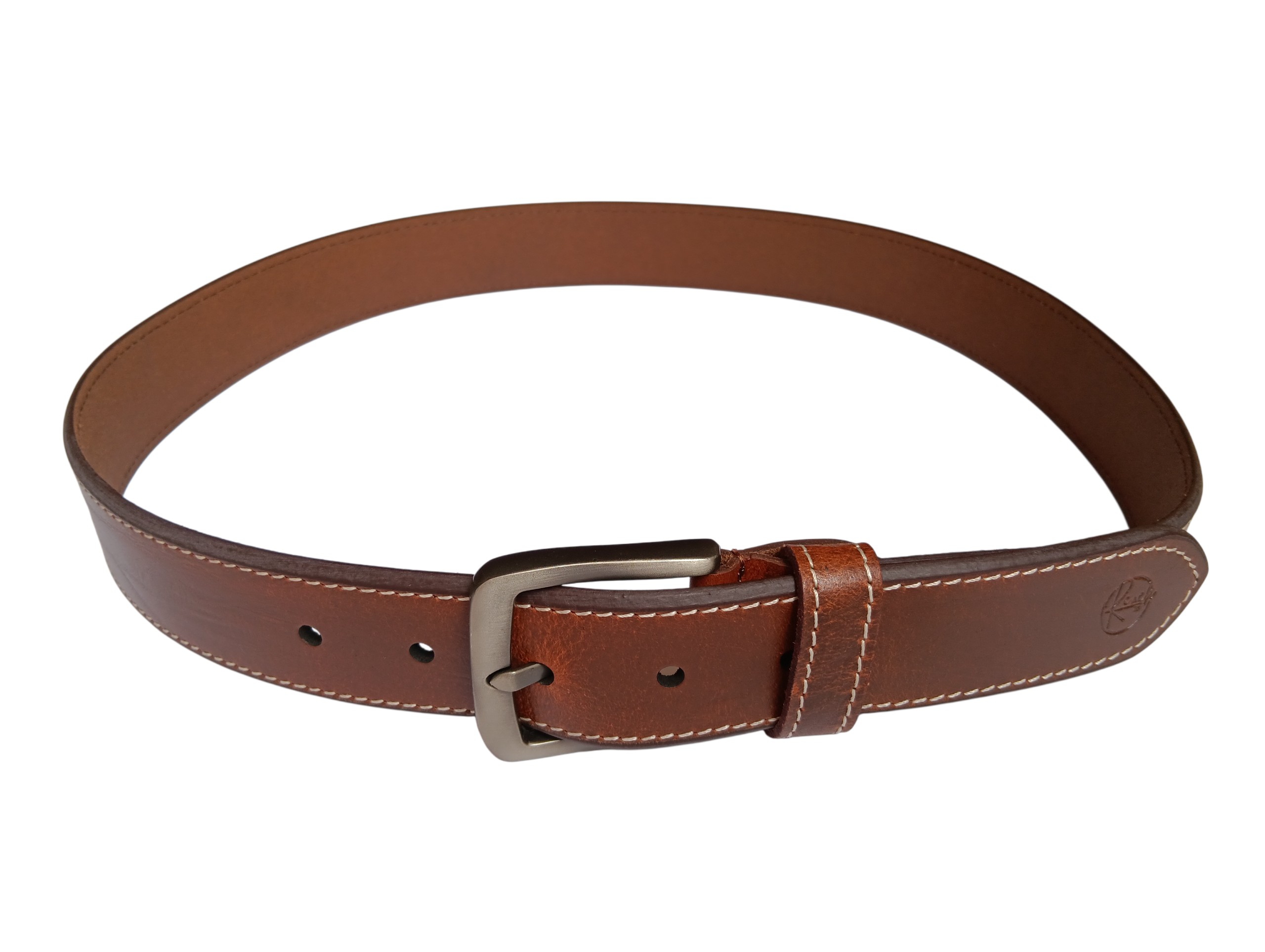 Tan Leather Casual Belt - Image 4
