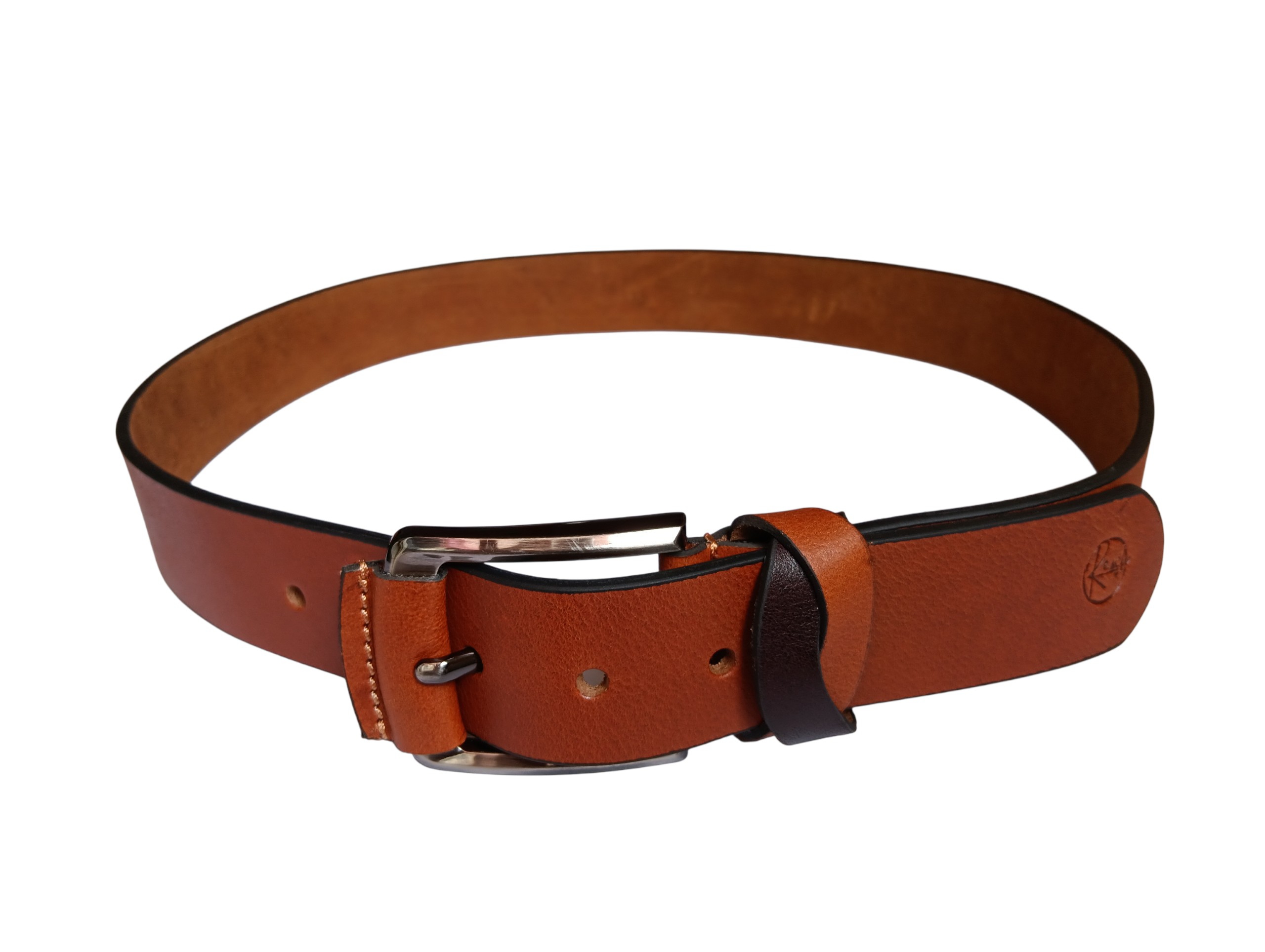 Tan Leather Casual Belt - Image 2