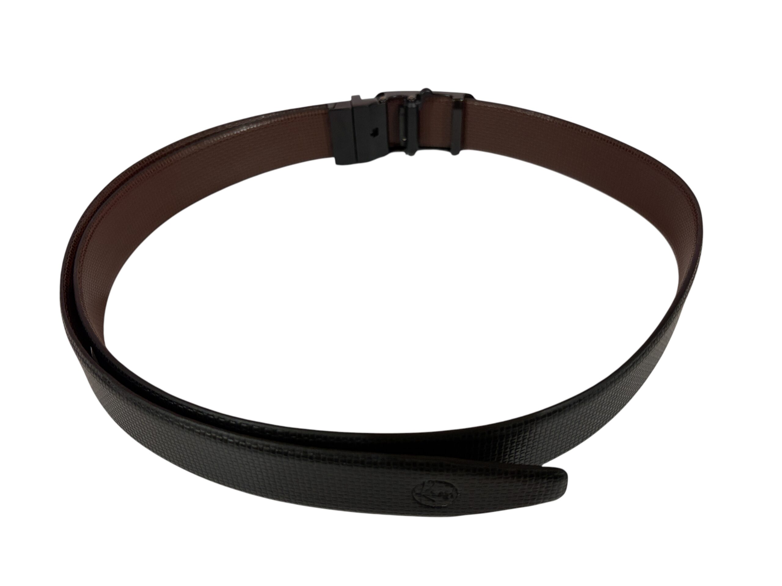 Black & Rust Reversible Italian Leather Formal Belt - Image 2
