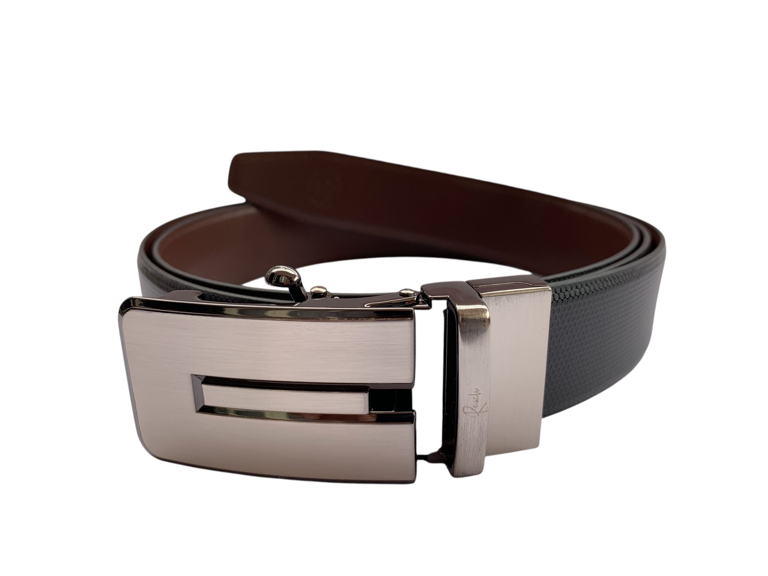 Black & Brown Reversible Italian Leather Formal Belt - Image 2