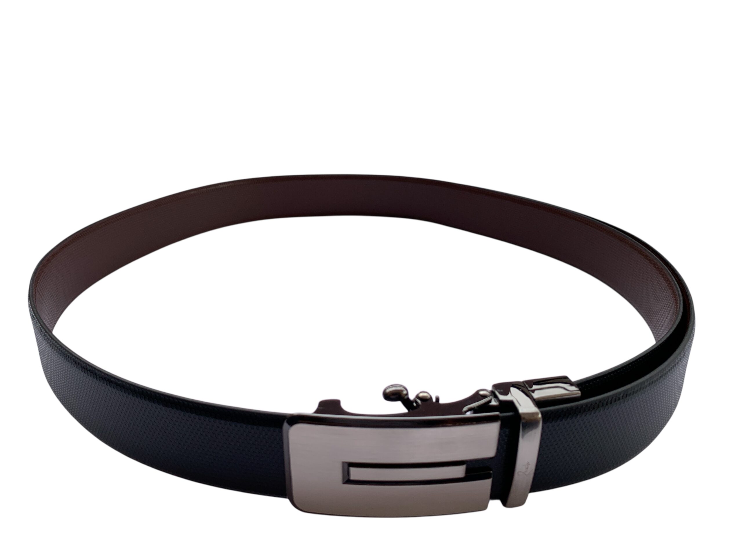 Black & Brown Reversible Italian Leather Formal Belt - Image 3